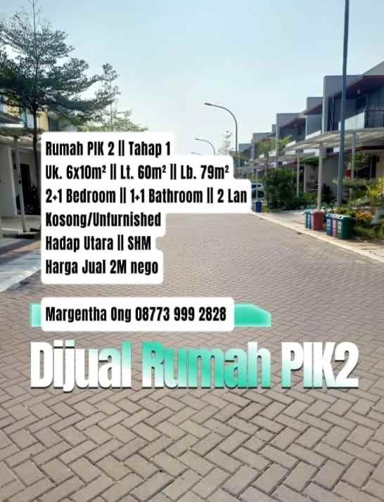 dijual rumah pik 2 shm hadap utara 2 1 bedroom