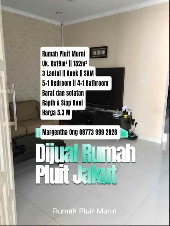 dijual rumah pluit murni jakarta utara