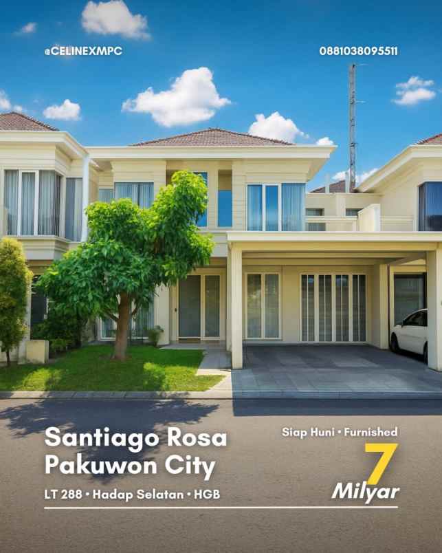 dijual rumah santiago rosa