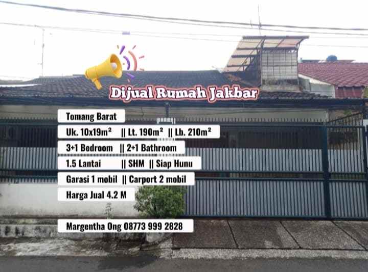 dijual rumah tomang barat jakbar shm siap huni