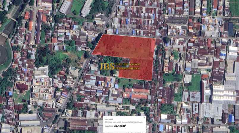 dijual tanah hook jalan brig jend zein hamid