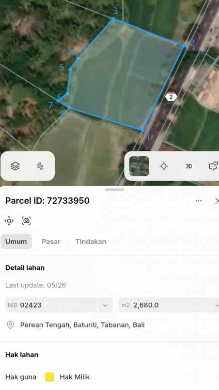 dijual tanah jl br taman tanda mengwitani