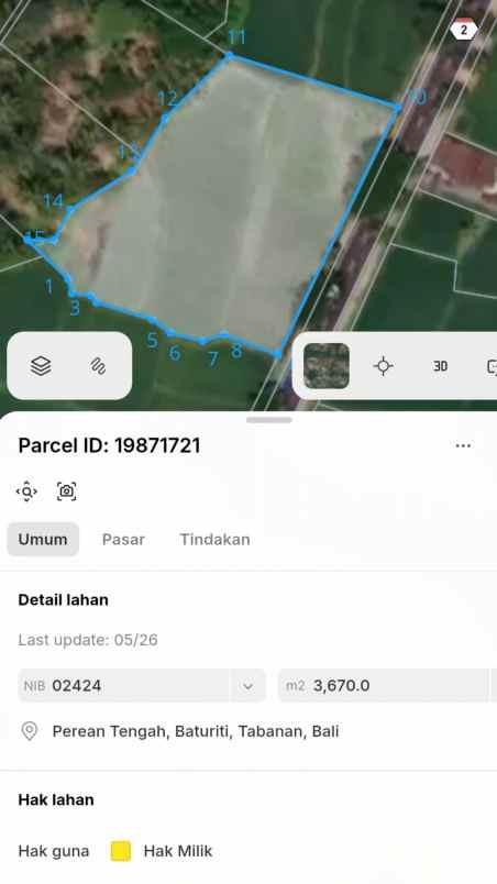 dijual tanah jl br taman tanda mengwitani