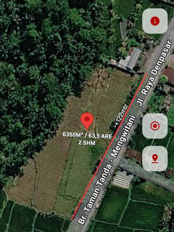 dijual tanah jl br taman tanda mengwitani