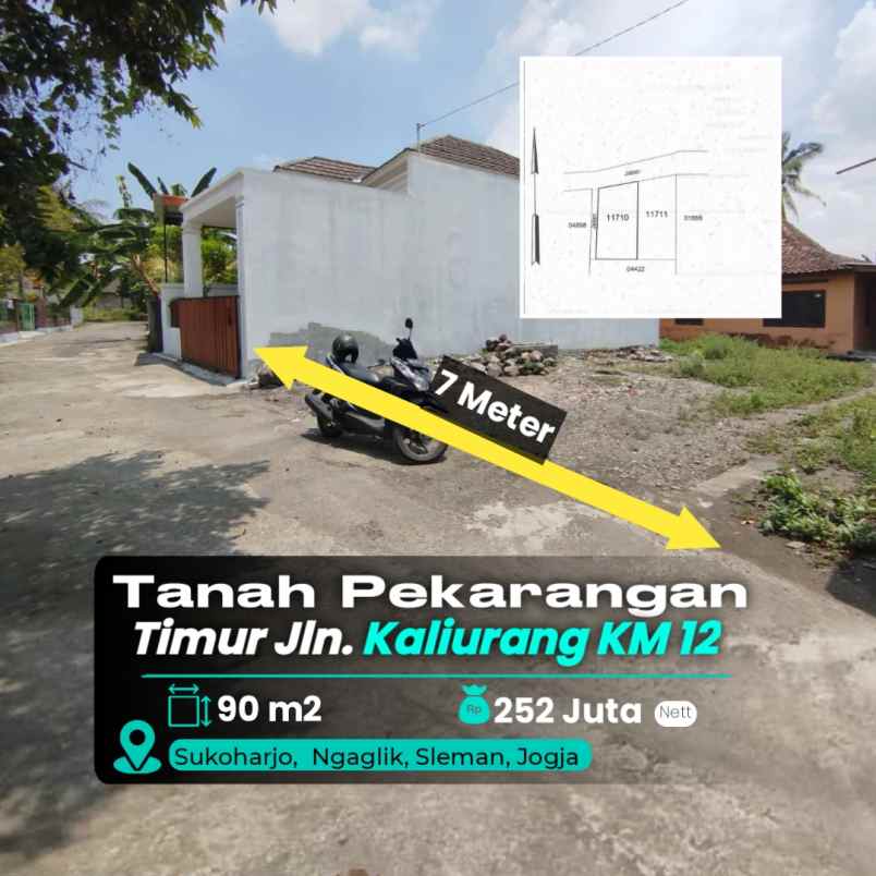 dijual tanah jl kaliurang km 12