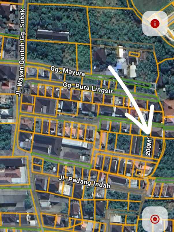 dijual tanah jl padang indah
