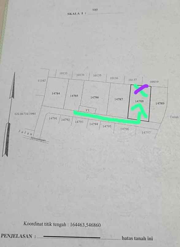 dijual tanah jl padang indah