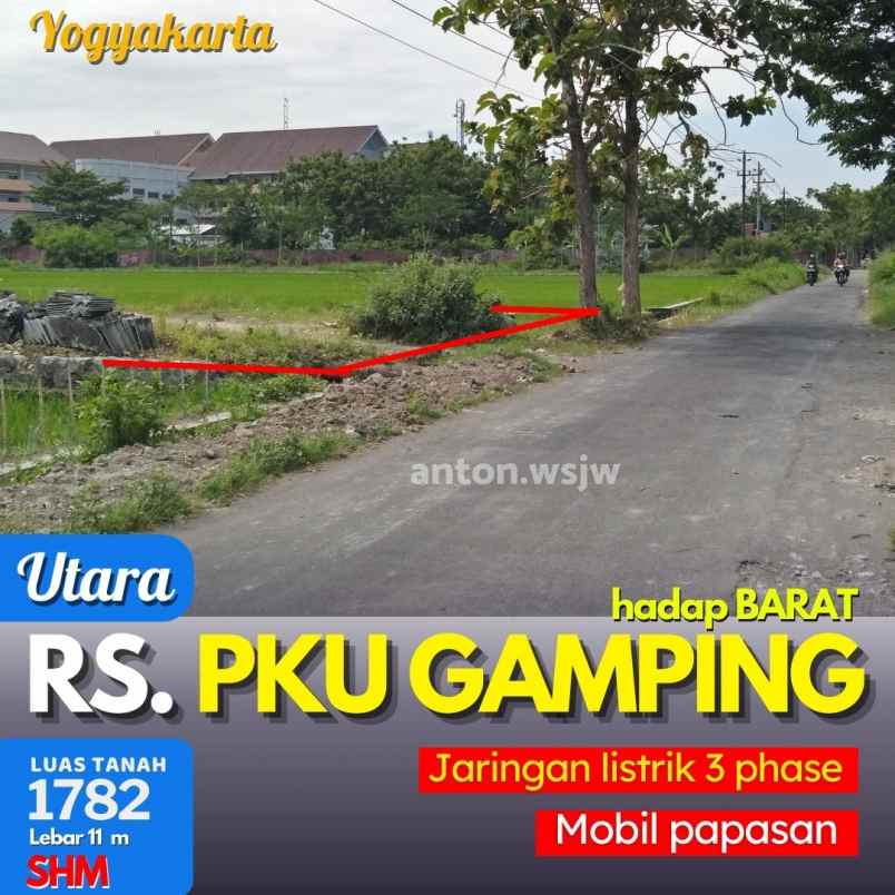dijual tanah jl pku gamping mejing