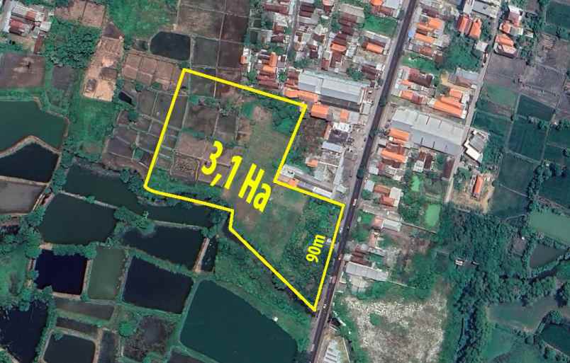 dijual tanah jl raya cerme kidul cerme