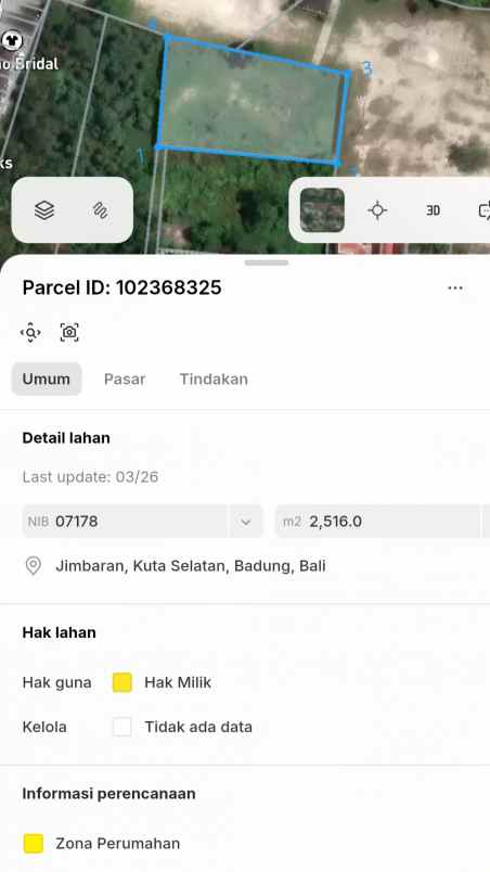 dijual tanah kediri