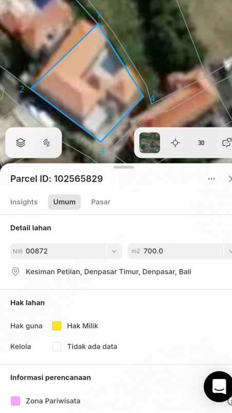 dijual tanah padang galak
