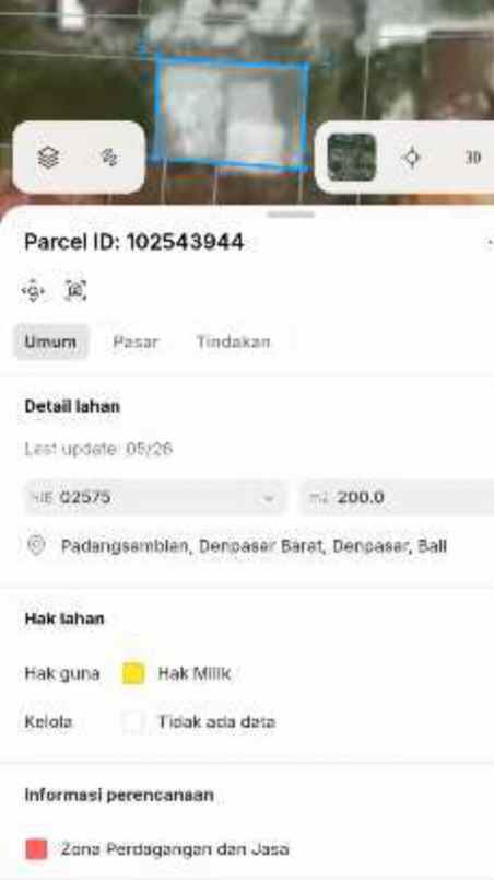 dijual tanah padangsambian