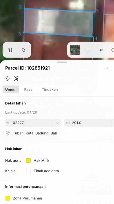 dijual tanah raya uluwatu