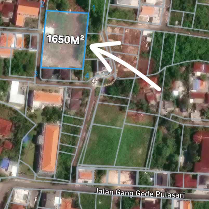 dijual tanah taman kebo iwo