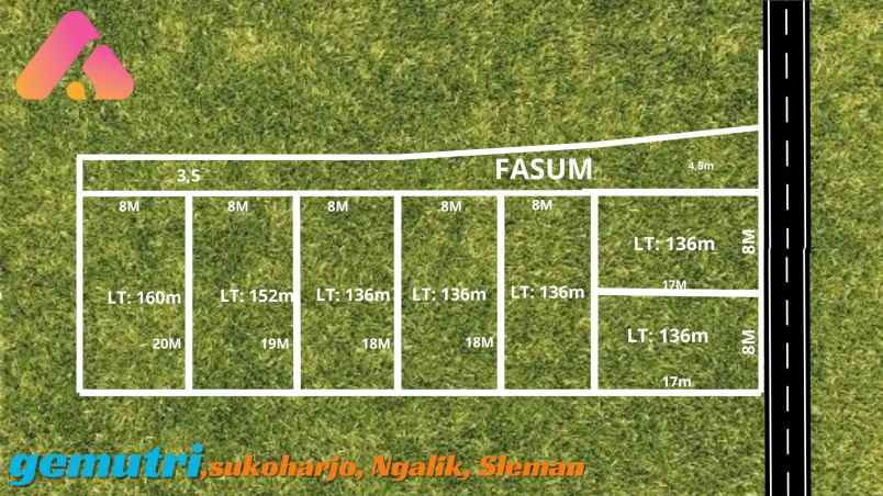 dijual tanah timur jl kaliurang km 10