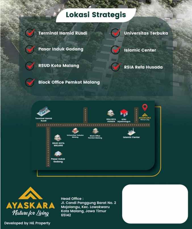 dijual villa ayaskara malang jalan