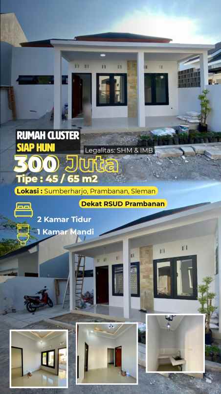 dijual villa belakang rsud prambanan