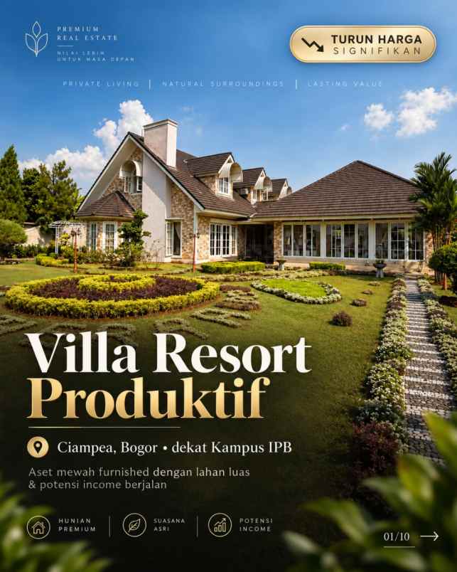 dijual villa ciampea kab bogor