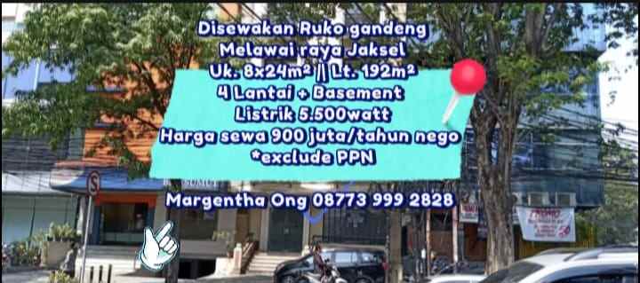 disewakan ruko gandeng melawai raya jaksel