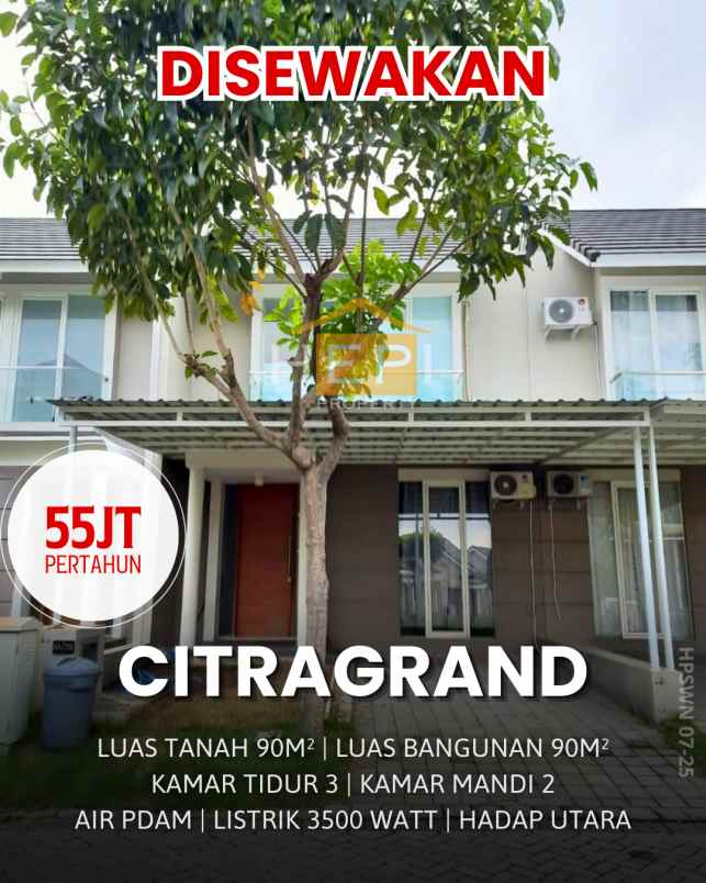 disewakan rumah citragrand sambiroto semarang