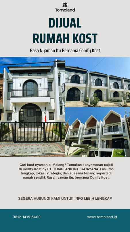 hub jual rumah kost malang dengan shm lengkap