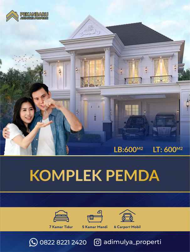 hunian mewah di komplek pemda pekanbaru