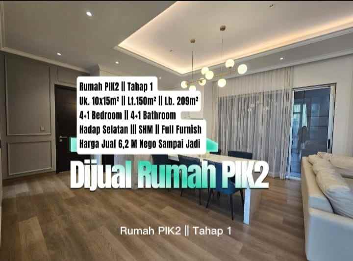 ijual rumah pik2 hadap selatan full furnish