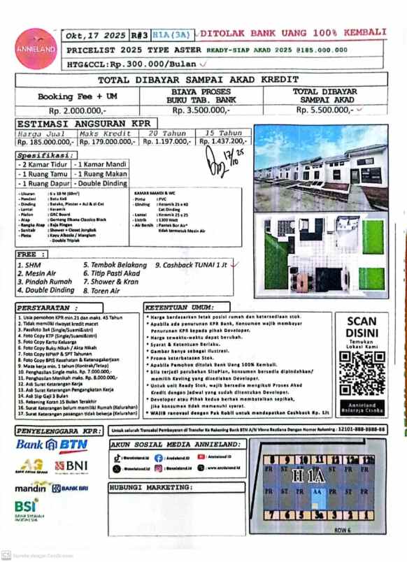 jual cepat rumah subsidi murah di tangerang sudah shm