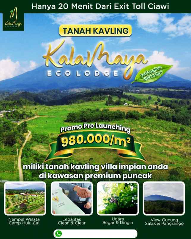 kavling villa premium di ciawi puncak bogor