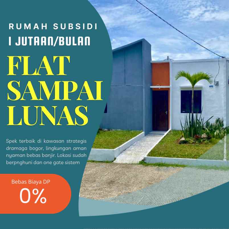 kpr subsidi tanpa dp bogor cicilan 1 jutaan flat