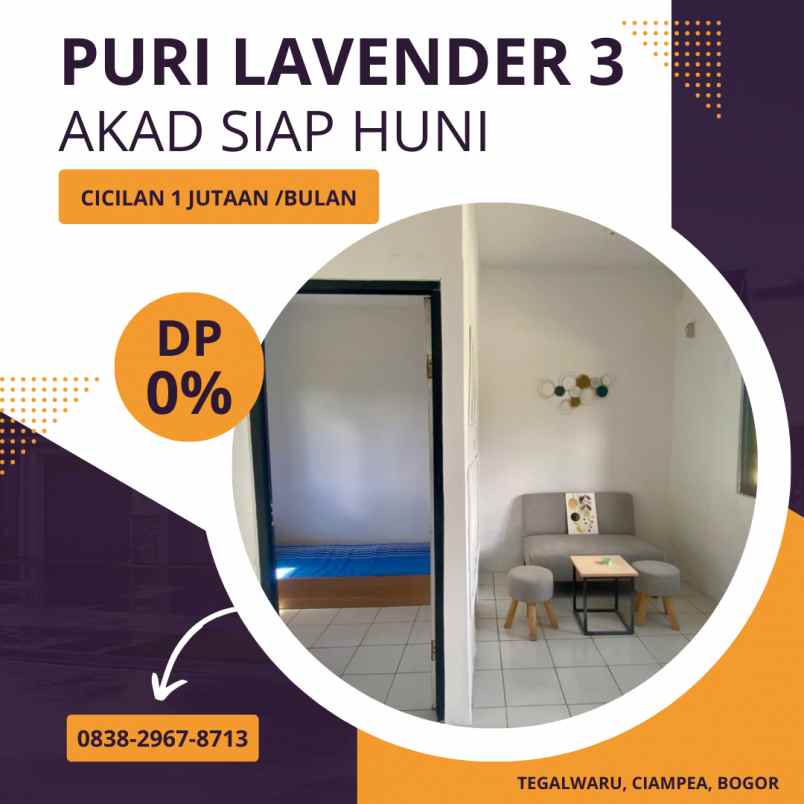 kpr subsidi tanpa dp bogor cicilan 1 jutaan flat