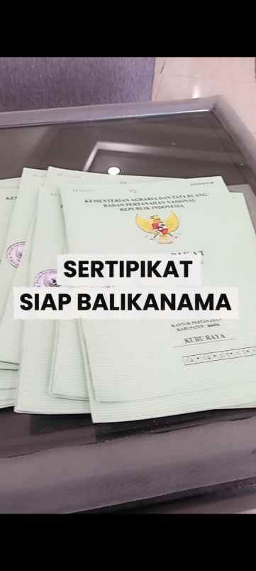 miliki tanah bersertipikat ukuran luas 10x26m
