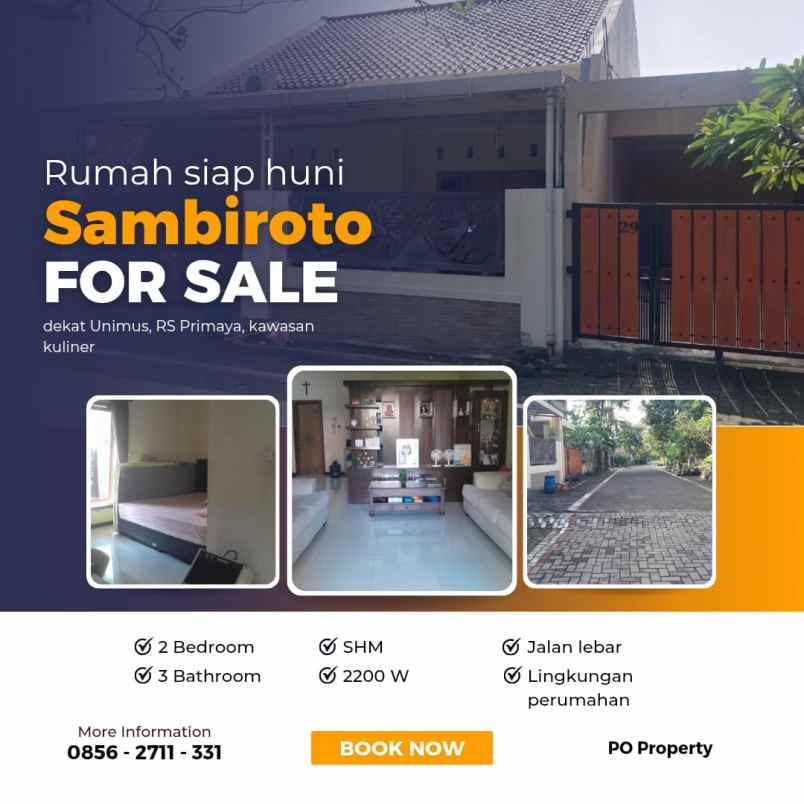 rumah bagus siap huni sambiroto dekat rswn fatmawati