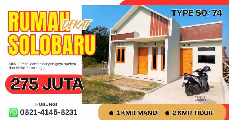 rumah baru siap huni dekat pusat solobaru