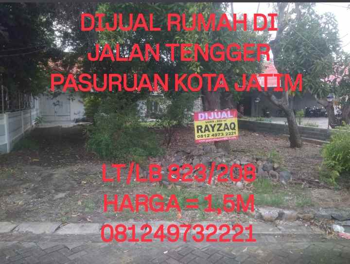 rumah di jalan tengger pasuruan kota jatim