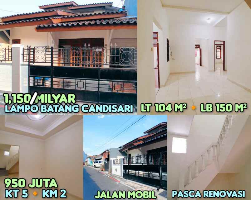 rumah dijual di lampo batang candisari semarang