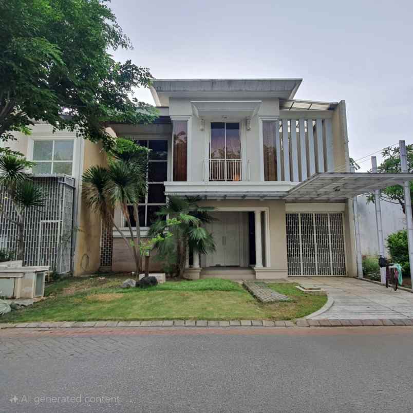 rumah long beach pakuwon city minimalis siap huni