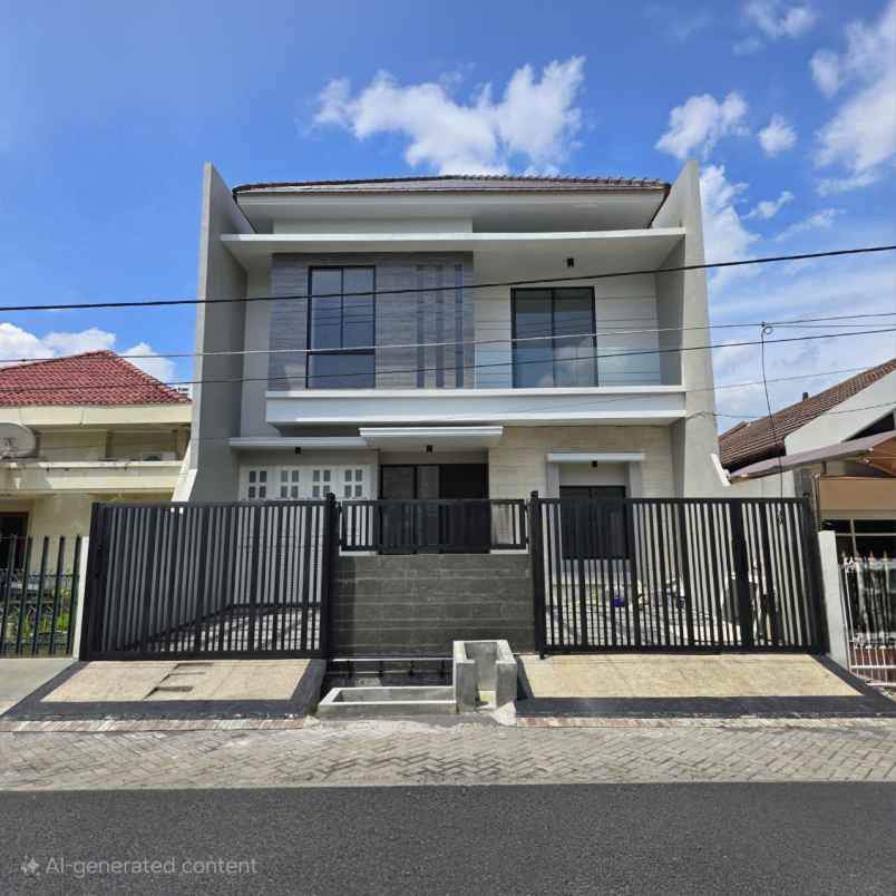 rumah manyar kertoadi new minimalis row 3 mobil