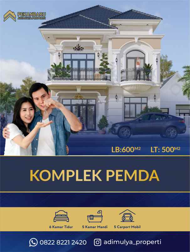 rumah mewah di komplek pemda pekanbaru