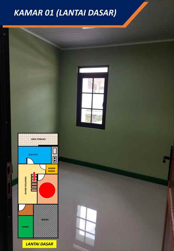 rumah murah 2 lantai lokasi strategis