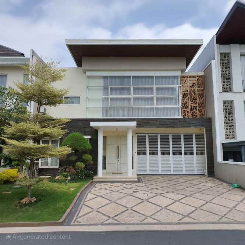rumah pakuwon city minimalis modern siap huni furnish