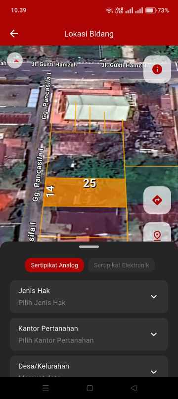 tanah siap bangun lokasi pancasila 1