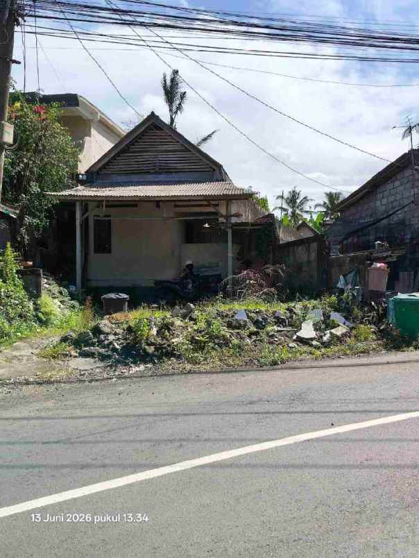 tanah zona kuning di jalan utama tirta tawar ubud bali
