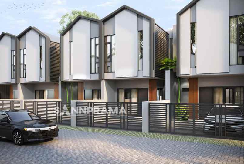 townhouse scandinavian cinangka tanah luas 100m2