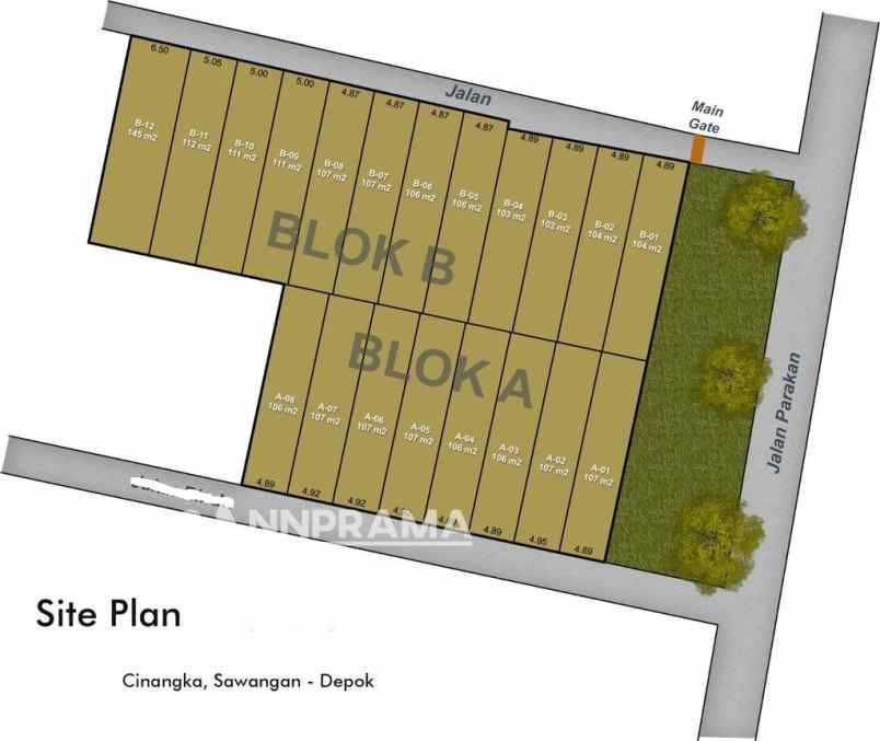 townhouse scandinavian cinangka tanah luas 100m2