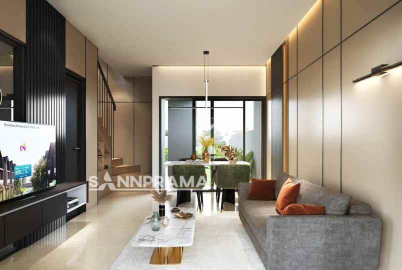 townhouse scandinavian cinangka tanah luas 100m2