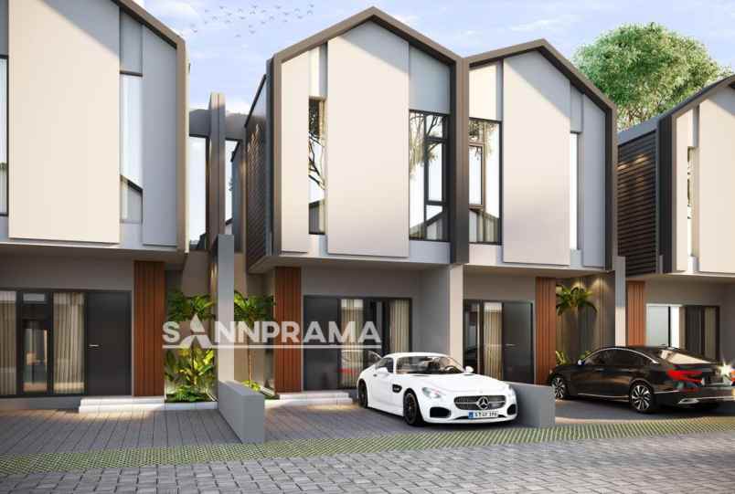 townhouse scandinavian cinangka tanah luas 100m2