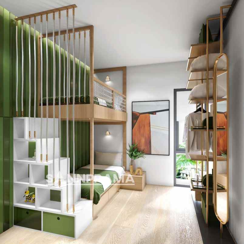 townhouse scandinavian cinangka tanah luas 100m2