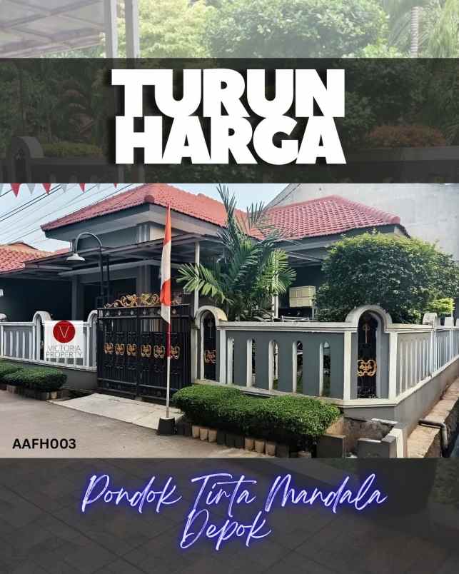 turun harga dijual rumah hook di pondok tirta mandala