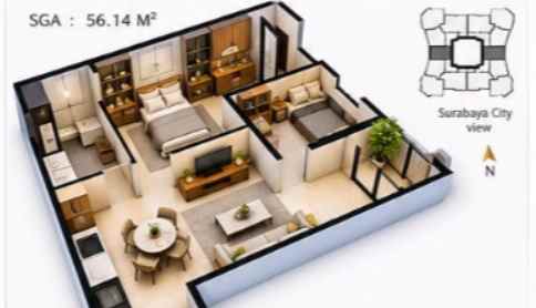 dijual apartemen grand dharmahusada lagoon